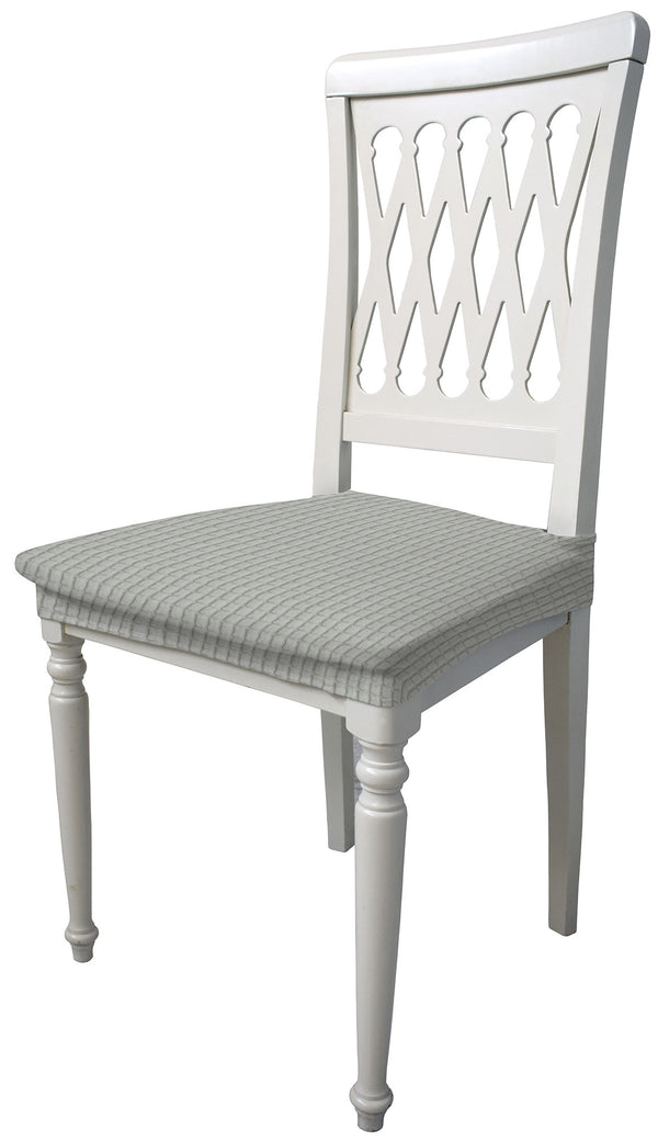 Lot de 2 housses de chaise extensibles en polyester gris clair Leslie acquista