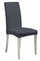 Lot de 2 housses de chaise avec dossier élastiqué en polyester tendance gris foncé