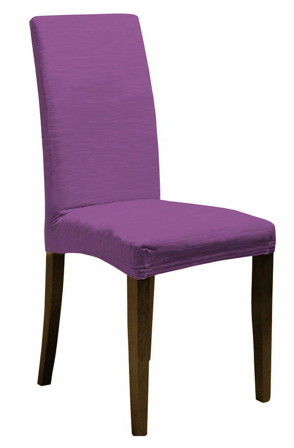 Lot de 2 housses de chaise extensibles avec dossier en polyester lilas online