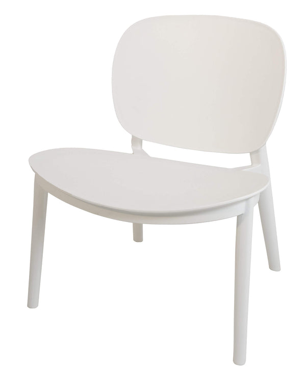 prezzo Chaise de jardin en polypropylène blanc Camilla 49x71x58,5 cm