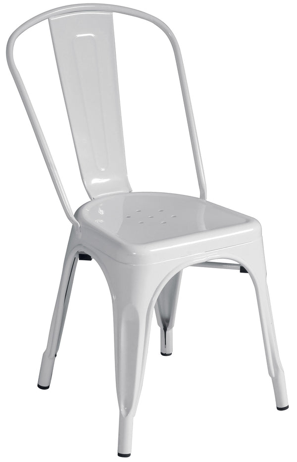 online Chaise de jardin 43x53x86 cm en tôle ivoire