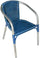Chaise de jardin en aluminium avec fil plastifié Vorghini Contract Bleu