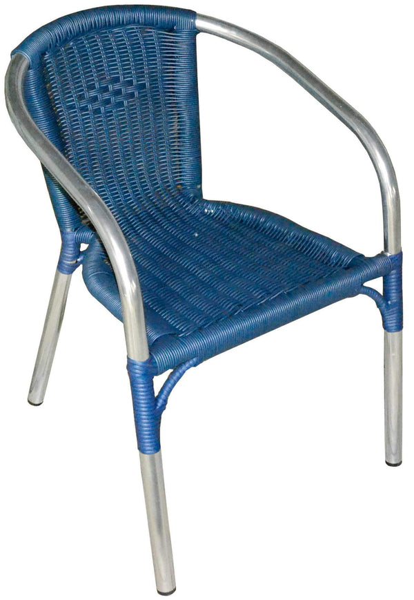 Chaise de jardin en aluminium avec fil plastifié Vorghini Contract Bleu online