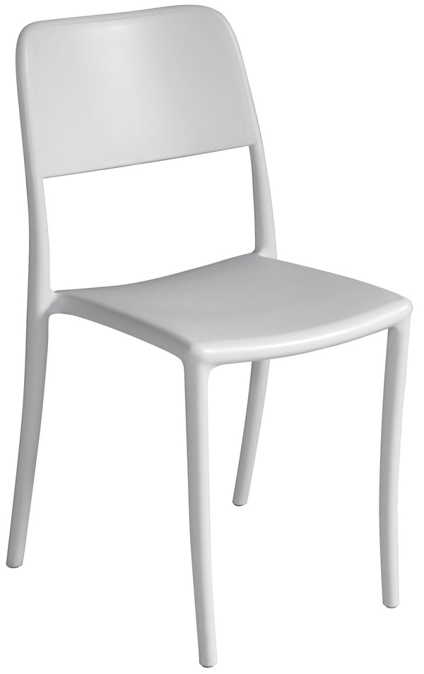 prezzo Chaise de jardin empilable 44x53x83 cm en polypropylène blanc