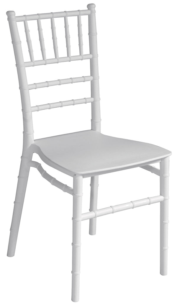 Chaise de jardin empilable 41x49x90 cm en polypropylène blanc sconto