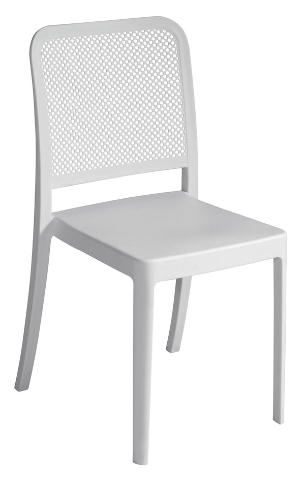 acquista Chaise de jardin empilable 46x53x86 cm en polypropylène blanc