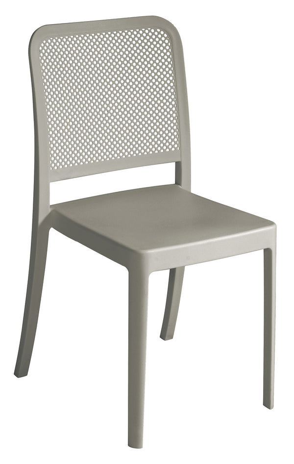 Chaise de jardin empilable 46x53x86 cm en polypropylène taupe sconto