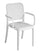 Chaise de jardin empilable 56x52x86 cm en polypropylène blanc