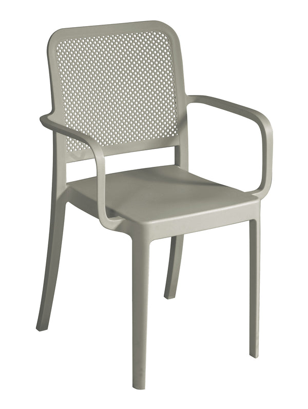 Chaise de jardin empilable 56x52x86 cm en polypropylène taupe online