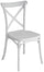 Chaise de jardin empilable 47x55x90 cm en polypropylène blanc