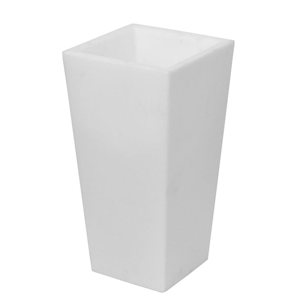 acquista Vase de Jardin Lumineux LED 30x30x60 cm en Résine 5W Blanc Chaud Cèdre