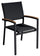 Chaise de jardin empilable 56x60x88 cm en aluminium et textilène Volterra noir
