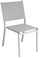 Chaise de jardin empilable 48x57x87 cm en aluminium blanc et textilène Elba gris clair