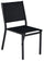 Chaise de jardin empilable 48x57x87 cm en aluminium anthracite et textilène Elba noir