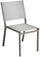 Chaise de jardin empilable 48x57x87 cm en aluminium gris tourterelle et textilène Elba gris clair