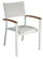 Chaise de jardin empilable 57x58x88 cm en aluminium et textilène Tenerife blanc