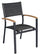 Chaise de jardin empilable 57x58x88 cm en aluminium et textilène Tenerife noir