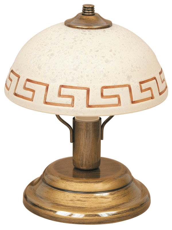 online Lampe de table vintage Abat-jour en métal Lampe rustique en verre grec antique E14 Environnement CLEO / L