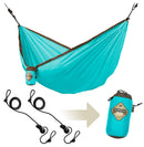 Amaca da Viaggio in Poliamide 150x250cm 180Kg con Fissaggio La Siesta Turchese-1