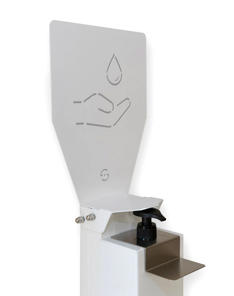 Piantana a Pedale con Dispenser Igienizzante per Mani in Ferro Lisa Luxury Bianca-3