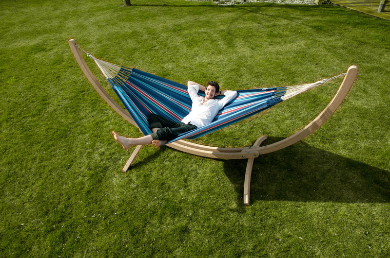 Supporto per Amaca da Giardino in Legno La Siesta Canoa Caramel-4