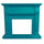 Cadre de sol pour insert de cheminée électrique 114x28,2x102,2 cm en MDF Sined Caldera Turquoise
