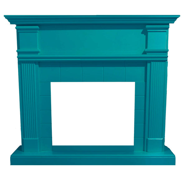 Cadre de sol pour insert de cheminée électrique 114x28,2x102,2 cm en MDF Sined Caldera Turquoise online