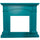 Cadre de sol pour insert de cheminée électrique 113,7x102,2x28,2 cm en MDF siné Cetona Turquoise