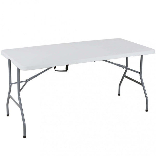 prezzo Table traiteur pliable 150x70x74 cm en acier blanc