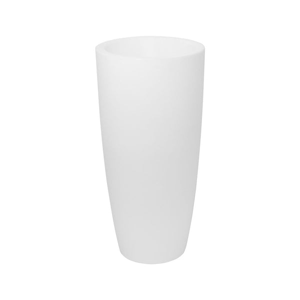 sconto Vase Lumineux de Jardin LED Ø33 cm en Résine 5W Cyprès Blanc Neutre