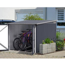 Box per Biciclette 203x203x162 cm in Metallo Antracite e Bianco-2