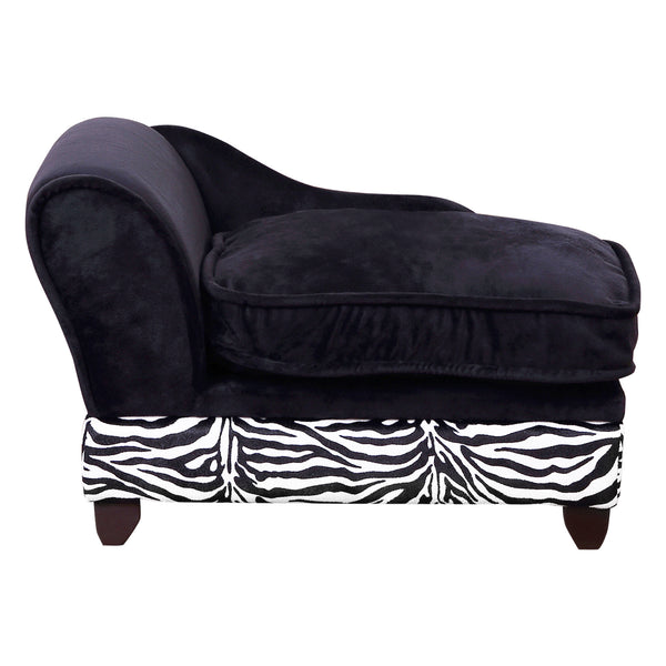 Canapé pour Animaux avec Compartiment de Rangement Noir et Blanc 57x34x36 cm prezzo