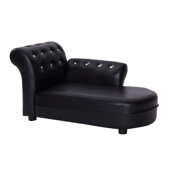 Canapé Chaise Longue Pouf pour Animaux Noir 82,5x45x41,5 cm sconto