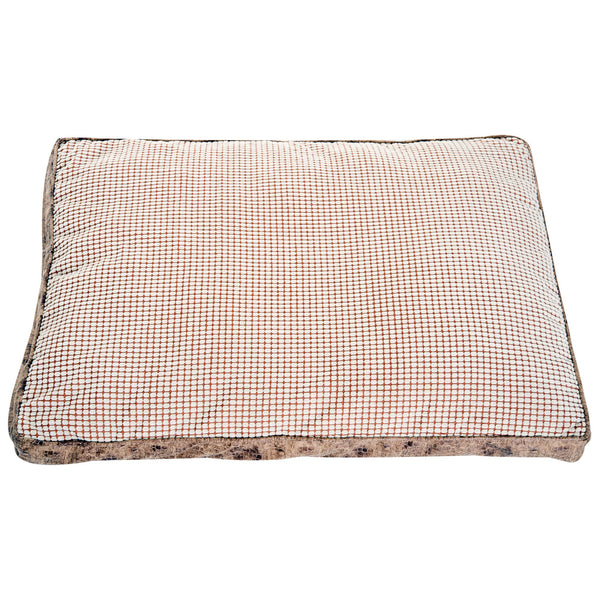 Coussin moelleux lit pour chiens et chats lavable en polyester marron 78x60x13 cm prezzo