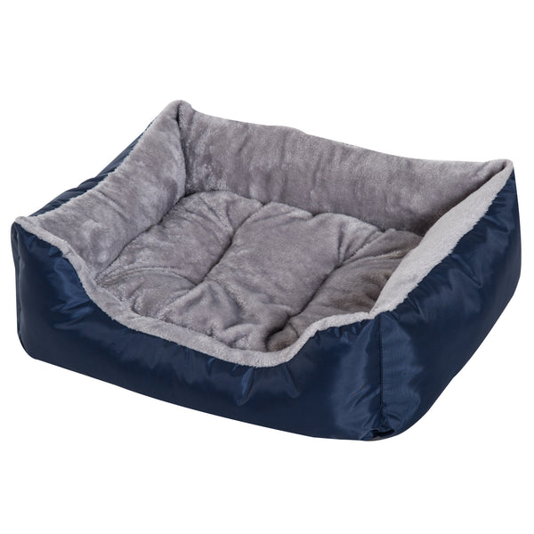 Lit d'intérieur pour chien et chat avec coussin gris bleu 75x60x20 cm online