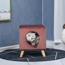 Cuccia Rialzata per Gatti e Cani 35x35x39,5 cm  Rosa Antico-2