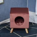 Cuccia Rialzata per Gatti e Cani 35x35x39,5 cm  Rosa Antico-4