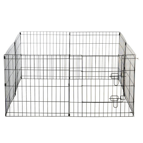 Clôture pour Chiens Chats Chiots Rongeurs Clôture Filet Cage 8 Pièces 61x61 cm Noir online