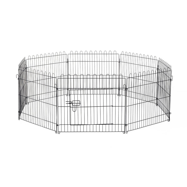 Enclos pour animaux en acier Ø158x61 cm Noir prezzo