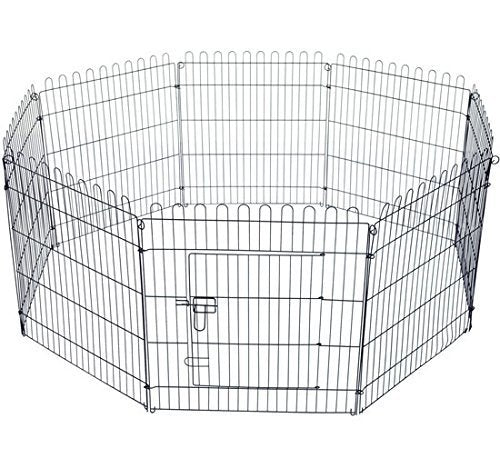 prezzo Clôture Cage pour Chiens Chats en Acier 8 pièces Ø158×107 cm