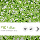 Cuccia in PVC Effetto Rattan per Gatti Ø56x40 cm con Cuscino  Verde-4