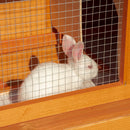 Gabbia per Conigli Conigliera da Esterno in Legno di Abete 90x45x80 cm -8
