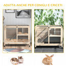 Conigliera Gabbia per Conigli 91,5x53,3x73 cm 2 Piani in Legno-8