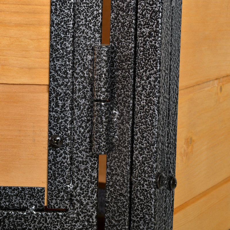 Conigliera da Giardino 89,5x45x81 cm con Rampa in Legno e Metallo-10