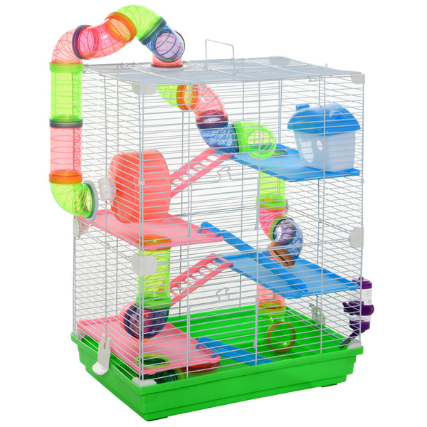 Cage pour Hamsters et Rongeurs 46x30x58 cm avec Accessoires Verts sconto