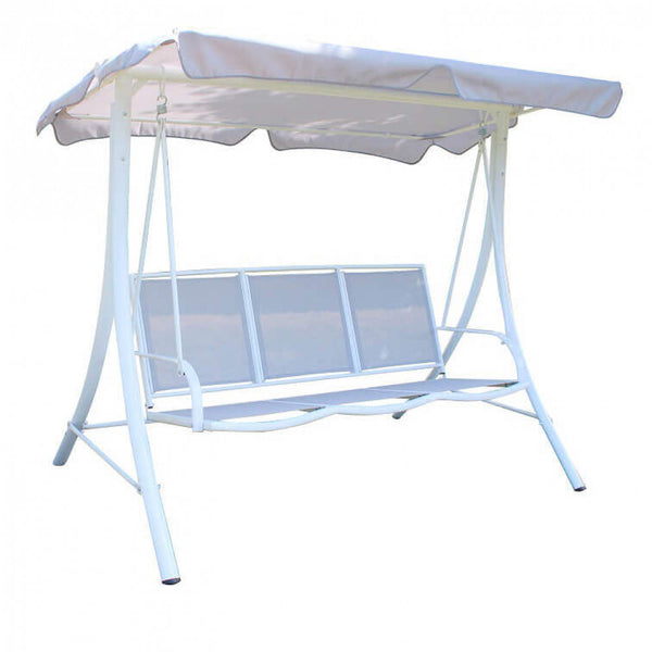 online Chaise à bascule Laconia 120x197x169 h cm en textilène blanc