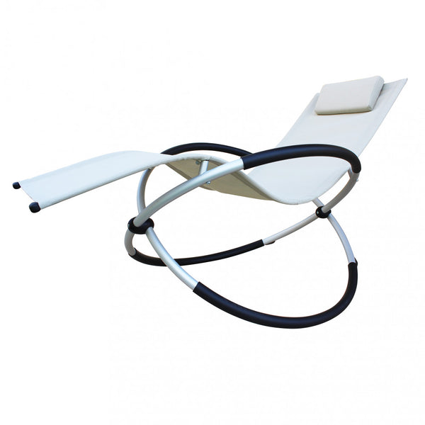 Chaise à bascule Cerboli avec coussin 77x152x85 h cm en Aluminium Gris online