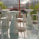 Tavolino da Giardino Ø65x110 cm in Resina Arkema Drink Bianco-2