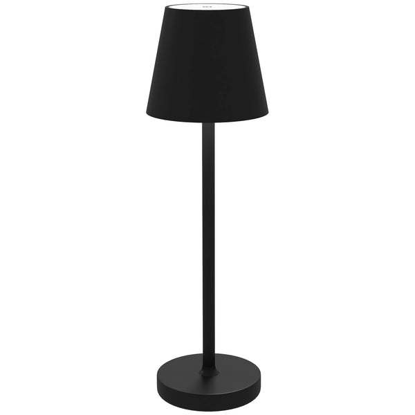 Lampada da Tavolo Portatile Ø11,2x36,5 cm in Acrilico e Metallo Nero online