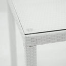 Set Tavolo e 4 Sedie da Giardino in Alluminio e Hularo Bianco-6